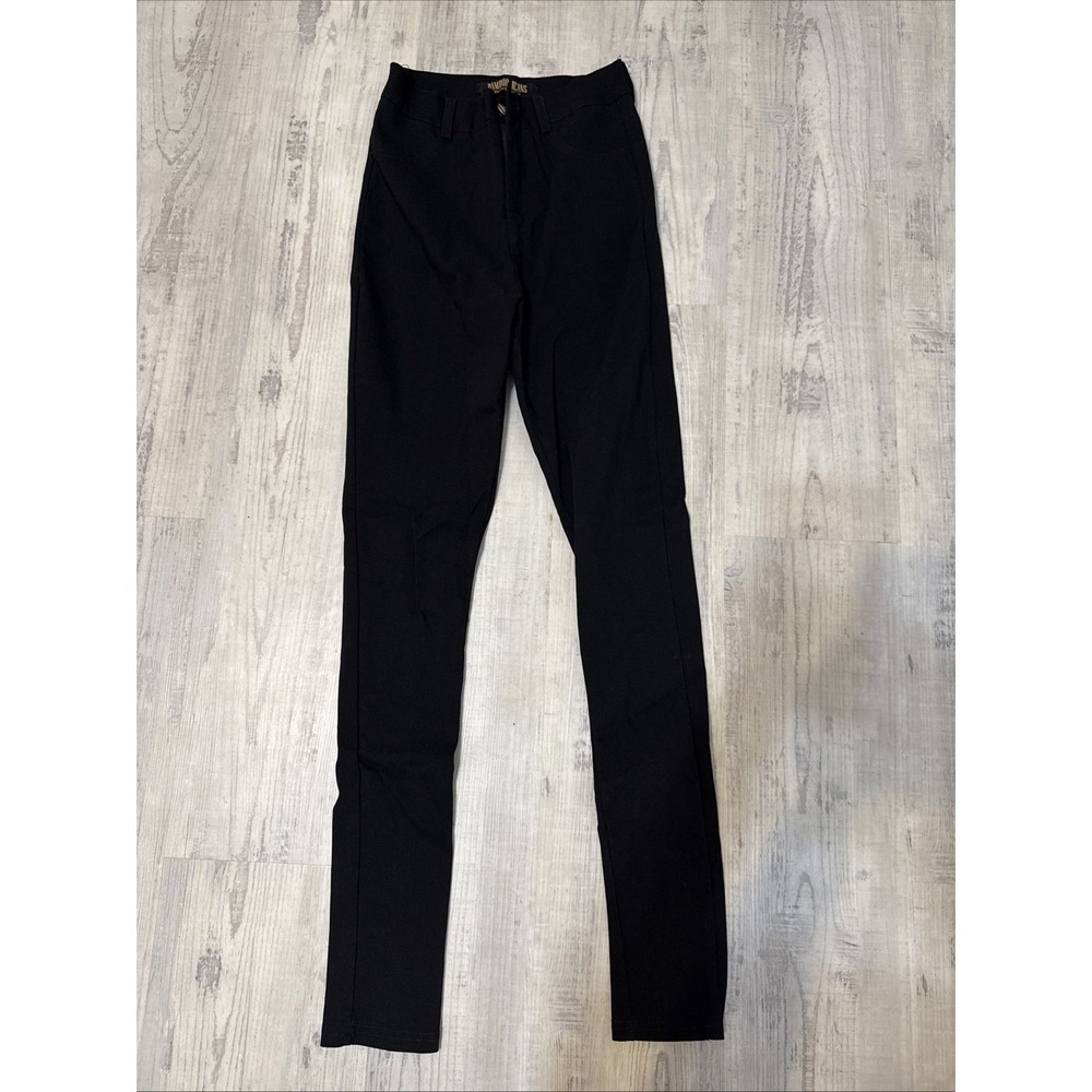 Bamboo jeans super skinny stretchy black ~ L‎